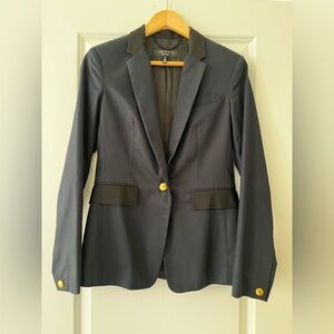 Rag & Bone Classic Black and Navy Suit 100% Cotton Blazer Size 4